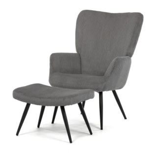 Relaxačné kreslo s podnožou AK-L7285 Sivá